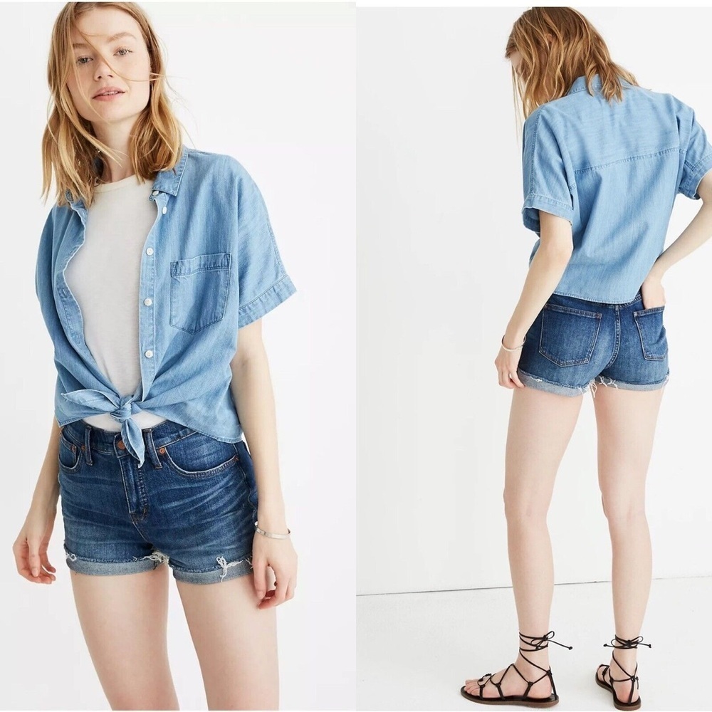 Madewell Women’s High-Rise Denim Shorts in Glenoaks Wash: Cutoff Edition Size 24